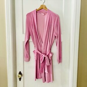 Juicy Couture Pink Velour Mini Robe Sequined Juicy JC Monogram S/M Plush Y2K
